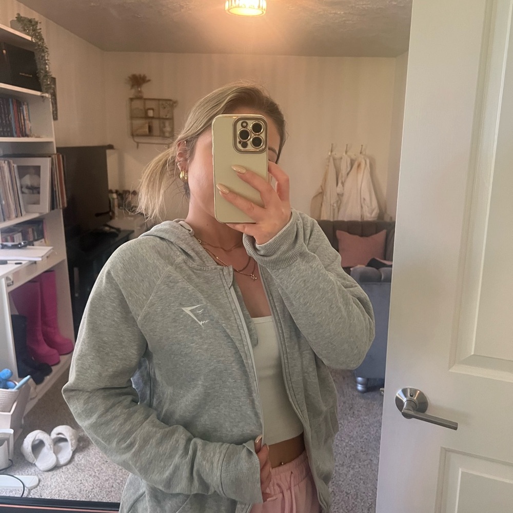 Women's Gray Zip-Up Hoodie